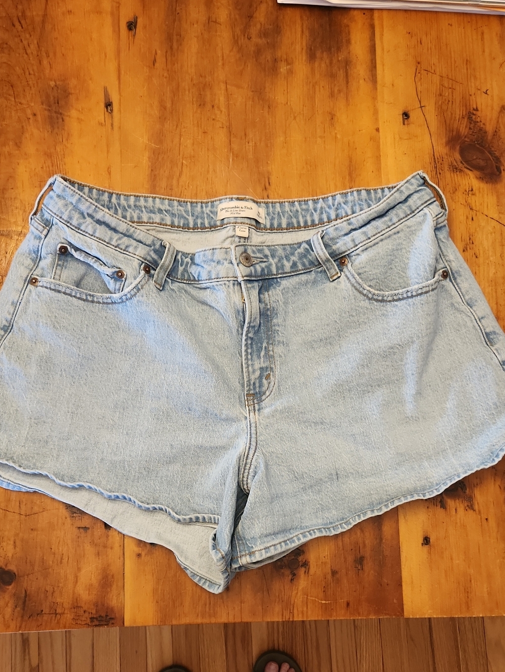 Abercrombie And Fitch Curve Love The A-Line Short Midrise Denim Short Women's 33